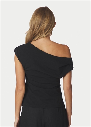 Mabelle drapy top Sort Neo Noir 